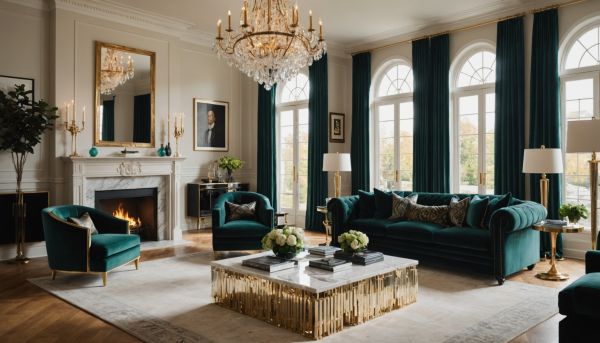 Jeux de lumières et matériaux précieux dans nos salons